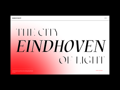 Layout exploration #9 circles city concept eindhoven experiment exploration heading interface landing layout light minimal netherlands red title typography ui ux web concept webdesign