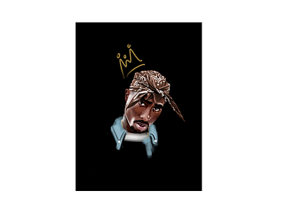 2-Pac 2pac biggie smalls crown digital digital painting hiphop illustration king makaveli portrait procreate rap
