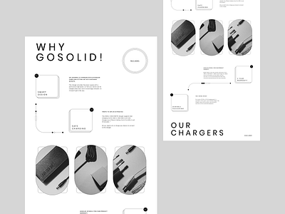 Gosolid!® branding charger design ecommerce exploration grey grey scale grid layout lines linestyle minimal mockup outlines shop ui ux webdesign
