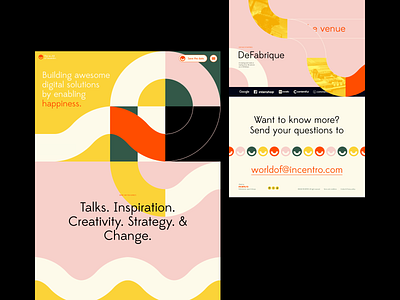 World of Incentro 2020 branding circles colourful exploration happy illustration incentro interface layout road smiley swirl ui ux webdesign