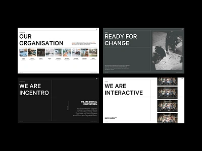 Interactive Pitch Deck branding deck experiment exploration incentro interactive layout minimal neutral organisation pitch pitchdeck presentation slides typography ui ux webdesign