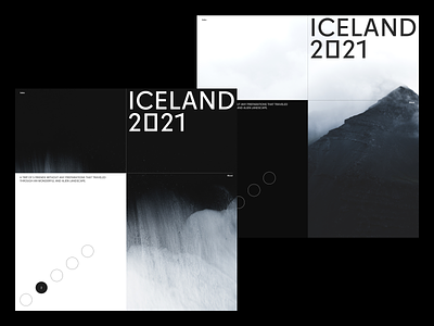 Iceland 2021 design exploration grid height iceland journal landing layout minimal mountains page photography toned travel typography ui ux webdesign width