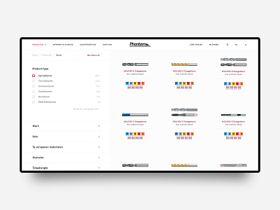 Phantom drills ecommerce minimal overview product shop ui webdesign webshop