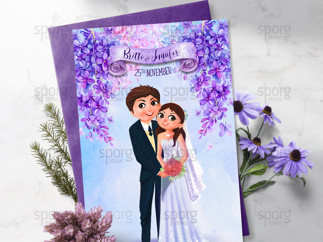 Illustrated Christian Wedding Invitation by Sporg Stores on Dribbble