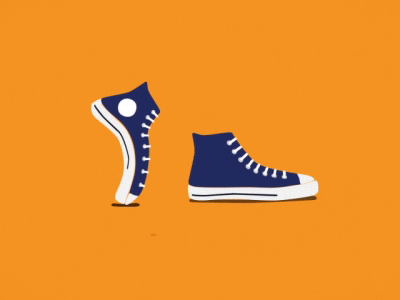 Converse Midnight Walk after effects animation converse illustrator retro shoe walk cycle