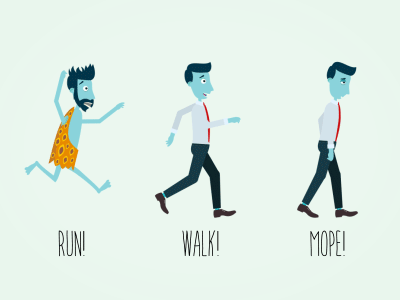 Run Walk Mope! after effects animation illustrator photoshop walkcycle
