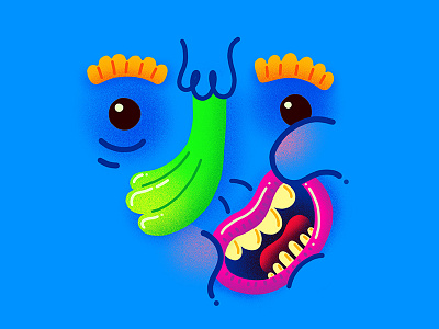 Hello world! colors face illustration smiley