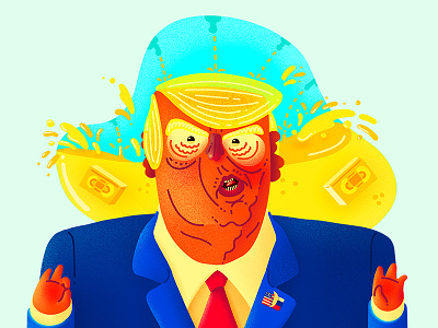Trump angry character colors design fucktrump illustration ipad lovetrumpshate maga peepee procreate trump