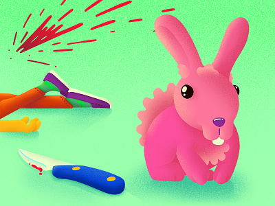 Bunny's Revenge animal bunny character colors design illustration ipad nature procreate