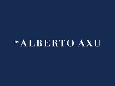 Alberto Axu brand fashion label logo typography