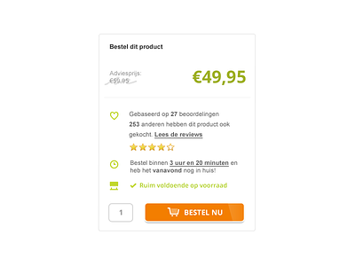 Webshop Order Widget order price webdesign webshop widget