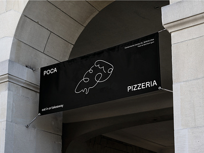Poca Pizzeria art art direction banner banner design barcelona branding colour design graphic graphic design market pizza typography