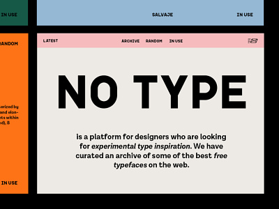 No Type art direction branding colour design graphic graphic design typography ui ux web website