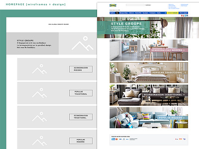 IKEA Stylegroups advertising design ikea minimal styles wireframes