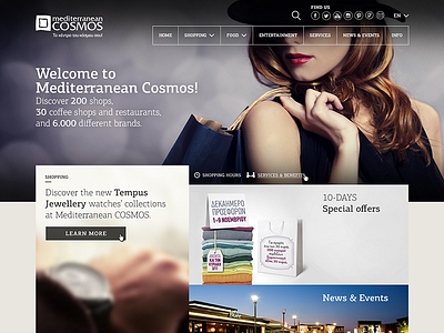 Mediterranean Cosmos Redesign Proposal grid mall med cosmos redesign website