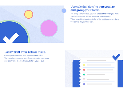 To Dot Shot color landing page ping pong layout to do list ui design web