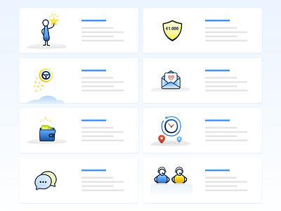 Landing Page - Features Proposal features icons illustrations