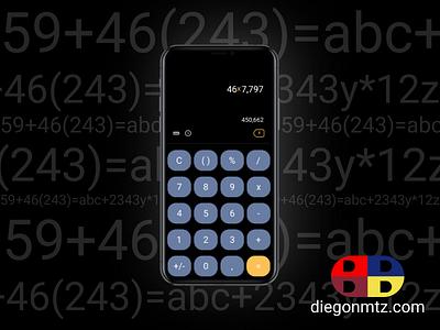 Calculator UI for iPhone X calculator calculator app calculator design calculator ui daily ui dailyui design figma ui ui ux ui design uidesign