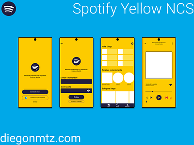 Spotify Yellow NCS Dribbble app branding daily ui dailyui design figma spotify ui ui ux ui design uidesign uiux ux ux ui ux design uxdesign uxui