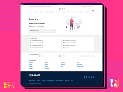 Error 404 Banco Dribbble bank daily challange daily ui daily ui challenge design error error 404 error message error page errors figma ui web web design webdesign website website design