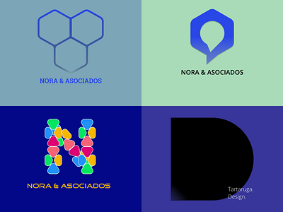 Pruebas Logos Para Nora Asociados branding daily challange design figma illustration logo