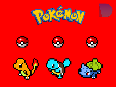 The first 3 Pokémon designed in Figma.