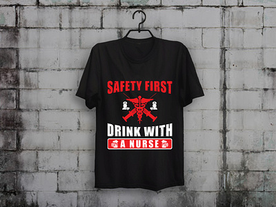 Safety First Nurse T-shirt custom t shirt design illustration merch by amazon shirts t shirt design t shirt designer teesdesign teespring typography