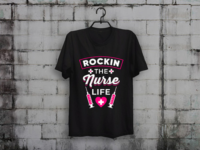 Rockin' The Nurse Life T-shirt Design custom t-shirt design illustration merch by amazon shirts nurse nurses t-shirt design t-shirt designer teesdesign teespring typography