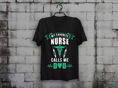 My Favorite Nurse T-shirt Design custom t shirt design illustration merch by amazon shirts nurse nurses t shirt design t shirt designer teesdesign teespring typography