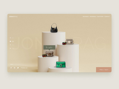 Landing Page Concept for Handbags store