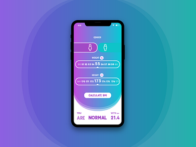 Daily UI Challenge Day #4 - Calculator for BMI