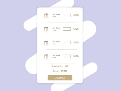 Daily UI Challenge Day #58 - Shopping Cart app clean dailyui mobile ui ux web design