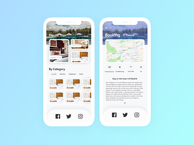 Daily UI Challenge Day #67 - Hotel Booking app clean dailyui design mobile ui ux