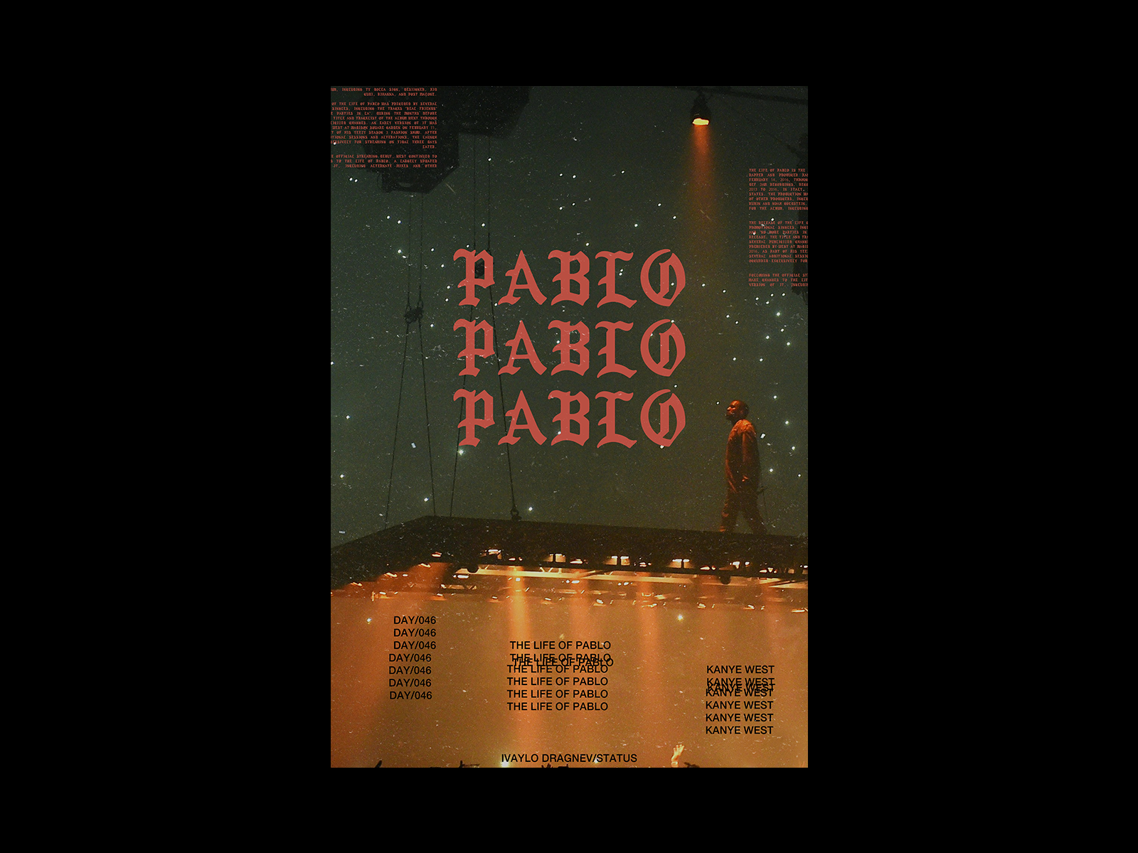 kanye life of pablo release party poster