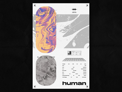 Human / 007 daily design design graphic design grunge photoshop poster poster a day poster art poster design texture type typography