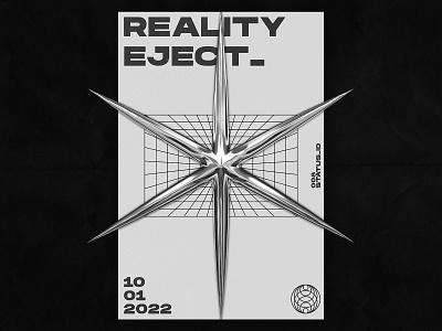 Reality Eject / 008 chrome cyber design graphic design photoshop poster poster a day poster art poster design type typography