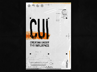 CUI / 014 design distort graphic design grunge photoshop poster poster a day poster art poster design texture type typography