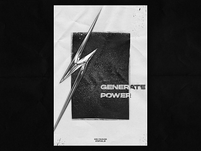 Generate Power / 019 chrome daily design design graphic design grunge photoshop poster poster a day poster art poster design texture type typography