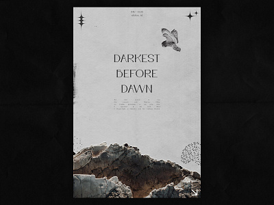 Darkest Before Dawn / 042 design graphic design grunge photoshop poster poster a day poster art poster design print texture typography