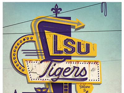 LSU Vintage Poster