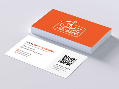 Business card for Bez Przeszkód business card design business cards business cards design businesscard logo minimal modern typography