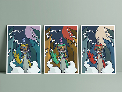 Dokebi Hunter Mini Prints character design design graffiti illustration mask monster prints