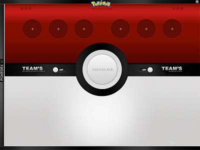 Pokemon Team Builder application builder buttons design navigation pokeball pokedex pokemon shiny red tablet team ux ui