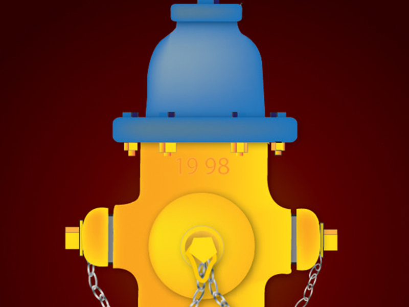 Fire Hydrant Vector Illustration vector fire hydrant logo icons chain illustration red background primary colors meshtool