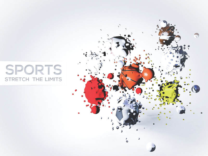 SPORTS "Stretch The Limits" sports stretch the limits metaballs c4d 3d basketball baseball soccer dodgeball tennis football softball