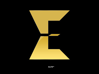 EL1TE - Clan Logo Design apexes black black and gold clan clan logo e el1te elite gold gold gradient logo logo design