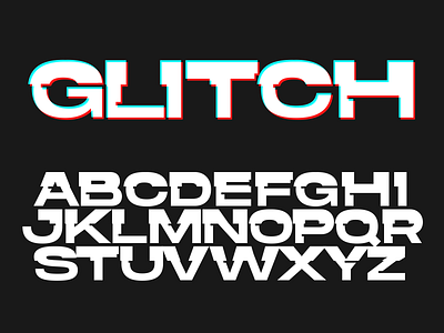 Glitchy typeface design branding design font glitch graphic design illustrator sans serif type type design typography vector