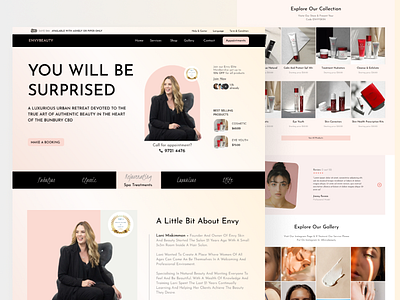 Envybeauty - Website Re-design clean design homepage landing page redesign website simple ui ui design ui designer ui ux design uidesign ux web design web redesign website website design website redesign website ui