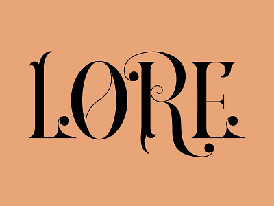 Lore Custom Victorian Lettering creepy custom halloween handlettering illustration lettering logotype lore type victorian wordmark