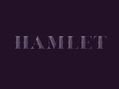 Hamlet Lettering depth hamlet lettering modified monochrome purple shakespeare sword type typeface typography